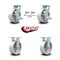 Service Caster 6 Inch Semi Steel Caster Set with 2 Brakes/Swivel Lock 2 Rigid SCC-30CS620-SSB-TLB-BSL-2-R-2 - alternate 4